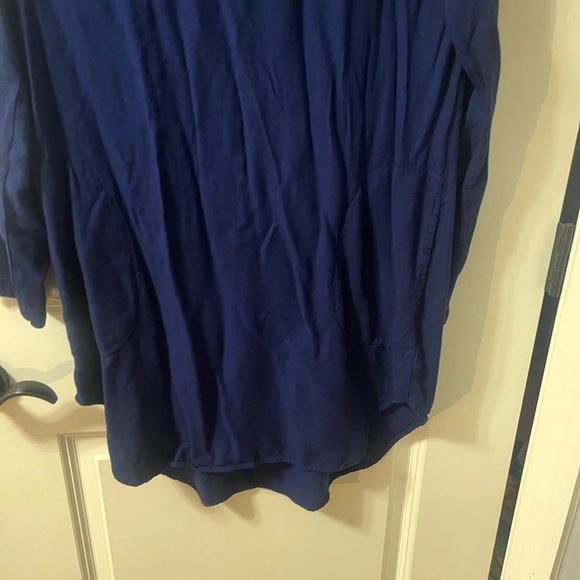 Anthropologie Cloth & Stone Blue Jersey Knit Swing Dress Size Medium - Picture 4 of 9